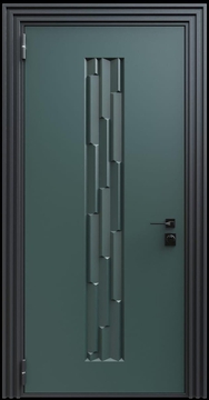 Входная термодверь с металлофиленкой и порошковым окрашиванием RAL 6012 (тип №3) Входная термодверь с металлофиленкой и порошковым окрашиванием RAL 6012 (тип №3)